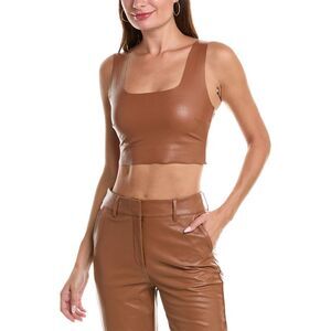 Commando® Womens Square Neck Crop Top, Brown